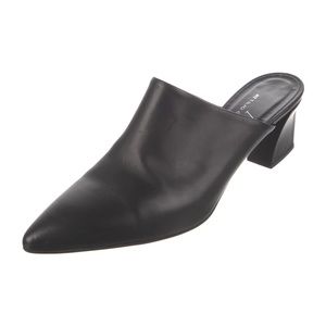 AGL Black Leather Pointed Toe Mule Size 40.5